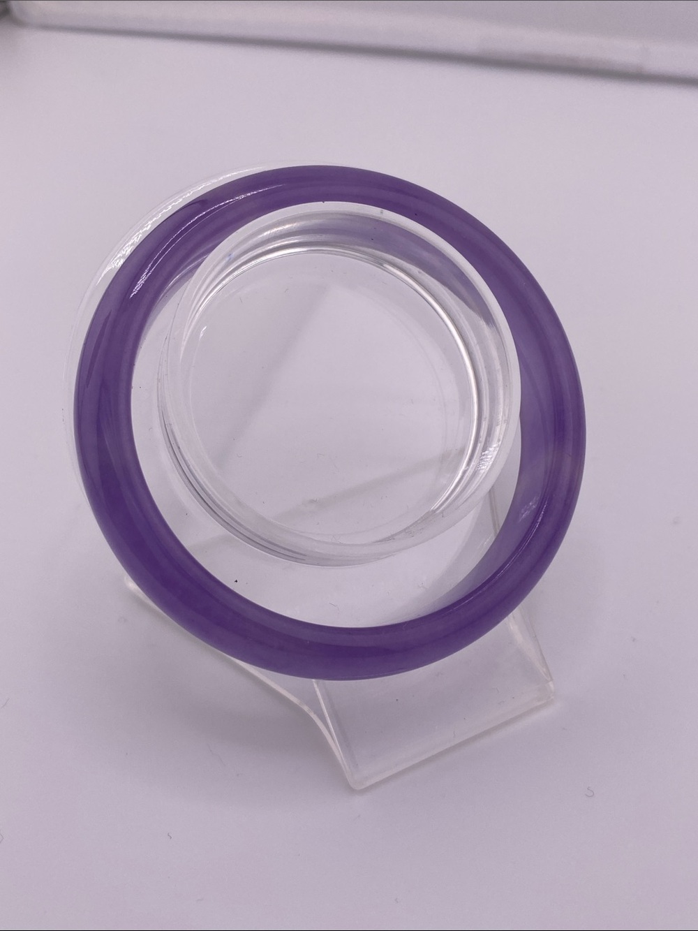 Purple Chalcedony Solid Bangle Bracelet